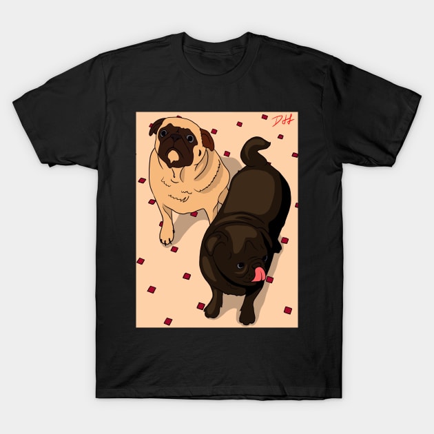 Pug Time T-Shirt by DahlisCrafter